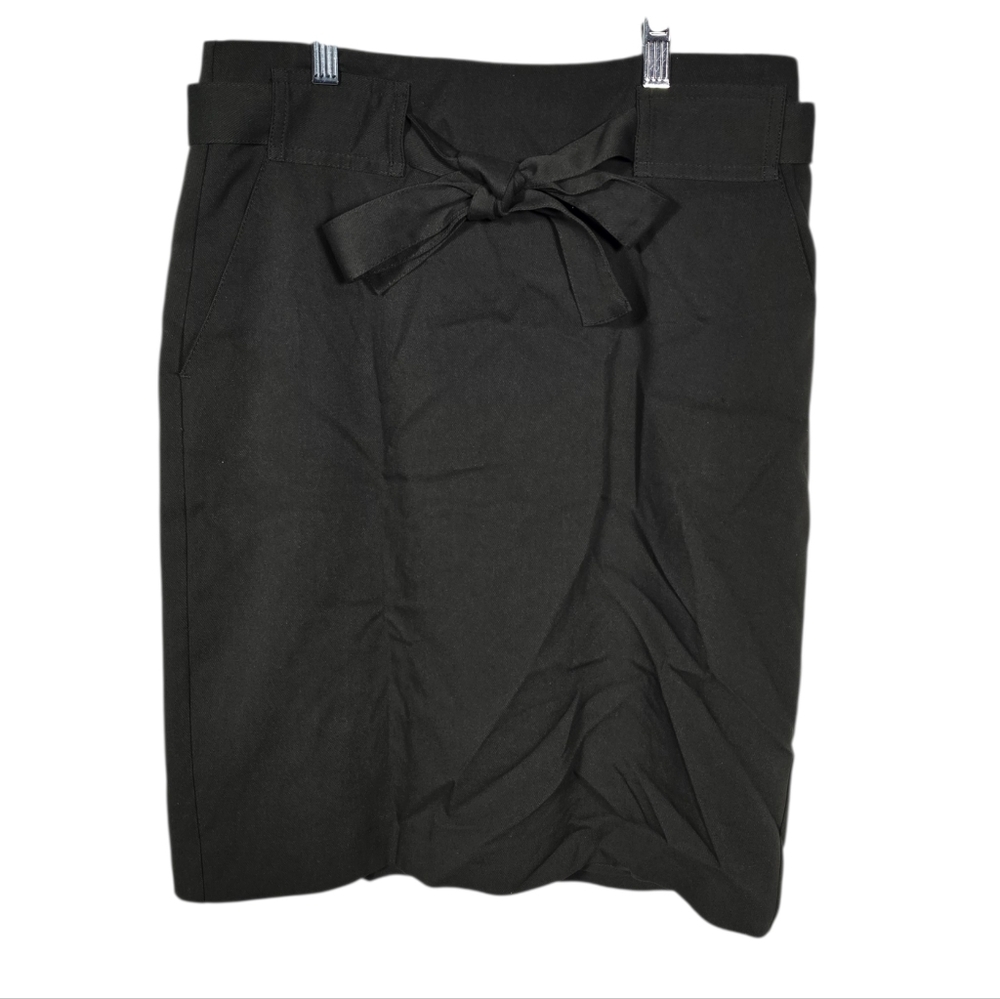 Banana Republic Petite 4P Green Tie-Waist Pencil Skirt